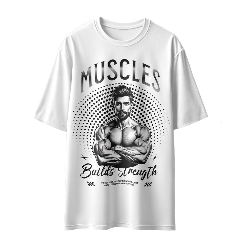 Muscles Build Strength Unisex Oversized T-Shirt