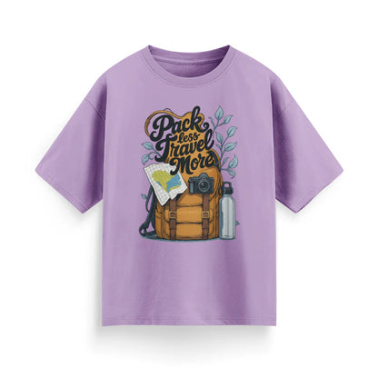 Pack Less, Travel More Unisex Oversized T-Shirt