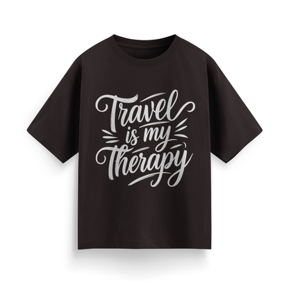 Travel is My Therapy Unisex Oversized T-Shirt