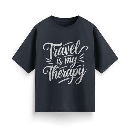 Travel is My Therapy Unisex Oversized T-Shirt