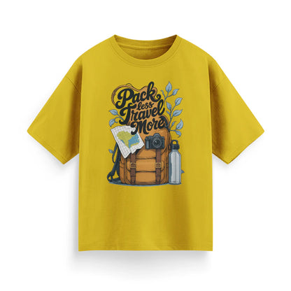 Pack Less, Travel More Unisex Oversized T-Shirt