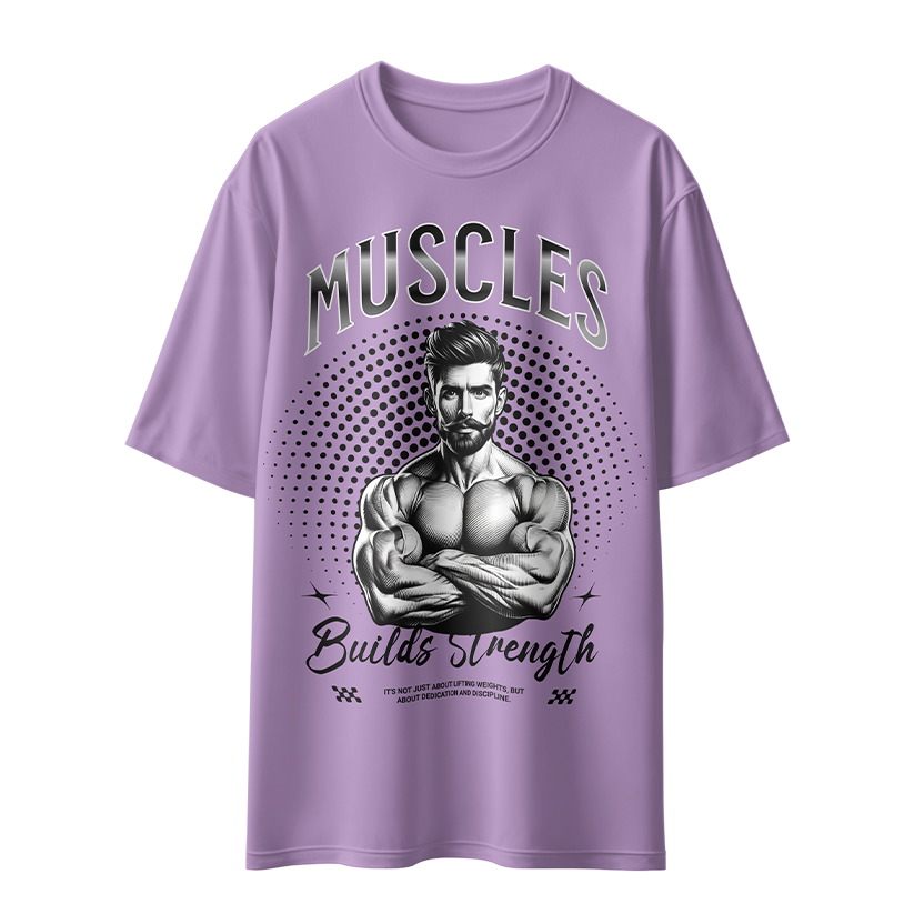 Muscles Build Strength Unisex Oversized T-Shirt