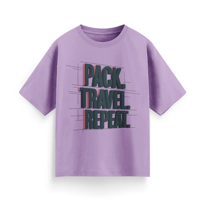 Pack, Travel, Repeat Unisex Oversized T-Shirt