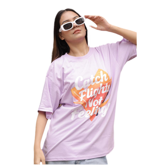 Catch Flights, Not Feelings Unisex Oversized T-shirt