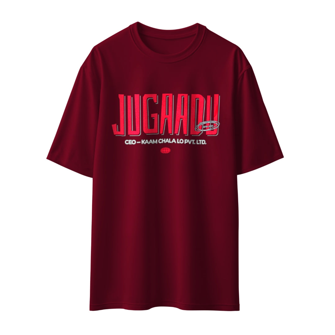 Jugaadu – CEO Kaam Chala Lo Pvt. Ltd. Unisex Oversized T-Shirt
