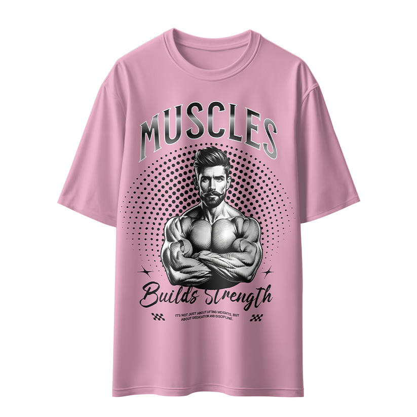 Muscles Build Strength Unisex Oversized T-Shirt