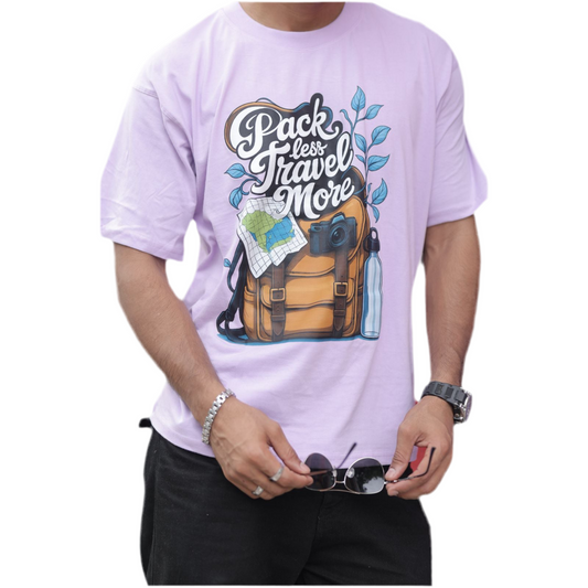 Pack Less, Travel More Unisex Oversized T-Shirt