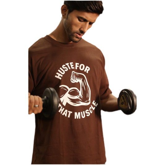 Hustle for That Muscle Unisex Oversized T-Shirt