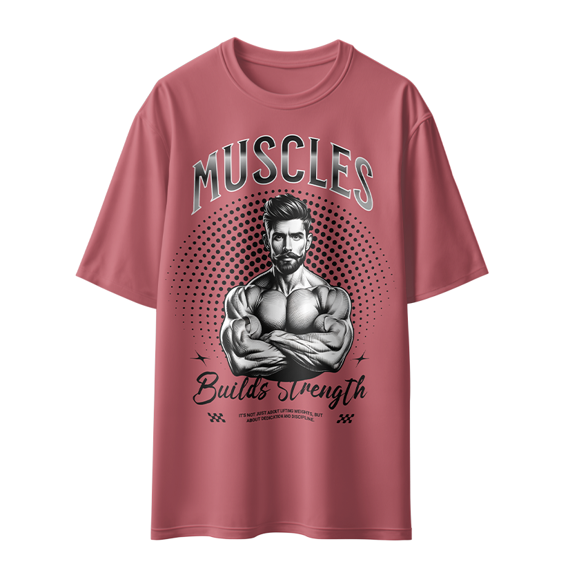 Muscles Build Strength Unisex Oversized T-Shirt