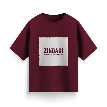 Zindagi Jhand Hai, Fir Bhi Ghamand Hai Unisex Oversized T-Shirt