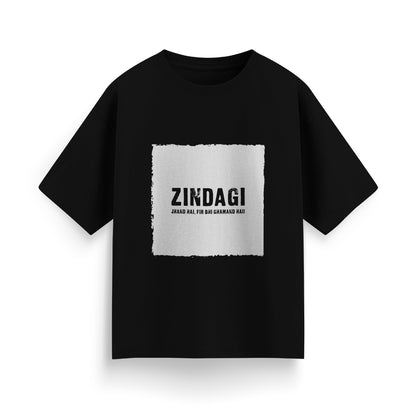 Zindagi Jhand Hai, Fir Bhi Ghamand Hai Unisex Oversized T-Shirt