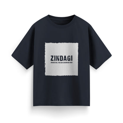 Zindagi Jhand Hai, Fir Bhi Ghamand Hai Unisex Oversized T-Shirt