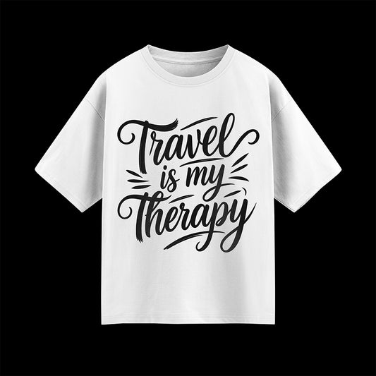 Travel is My Therapy Oversized T-Shirt