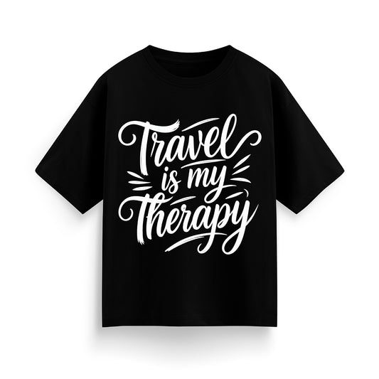 Travel is My Therapy Oversized T-Shirt