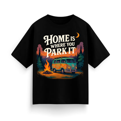 Home is Where You Park It Unisex Oversized T-Shirt