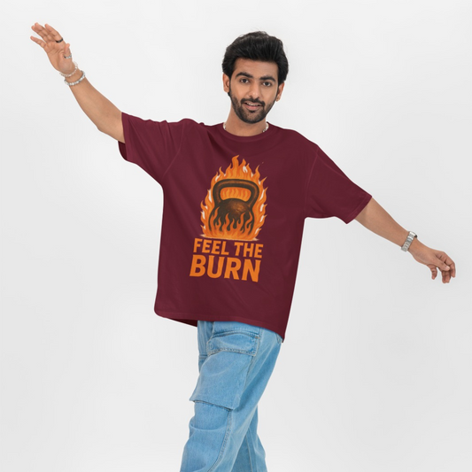 Feel the Burn Unisex Oversized T-Shirt