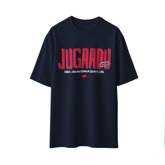 Jugaadu – CEO Kaam Chala Lo Pvt. Ltd." Unisex Oversized T-Shirt